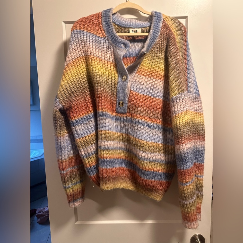 Colorful striped sweater